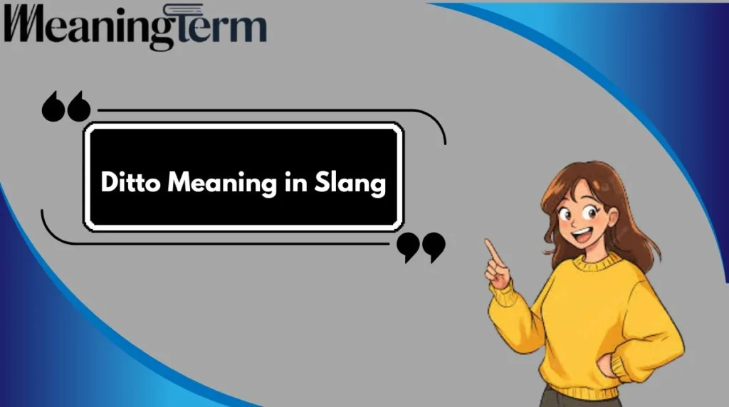 Ditto Meaning in Slang